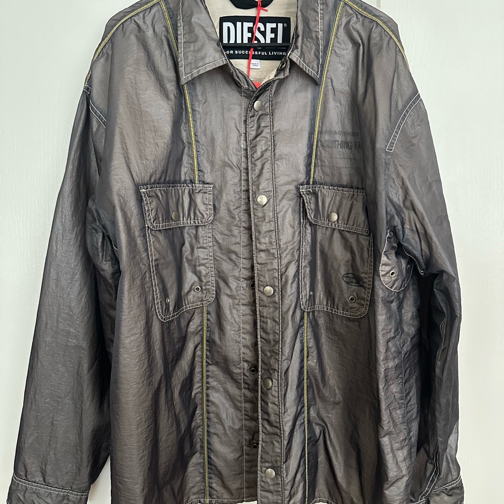 Diesel Men's Gray and Nude Jacket Overshirt
